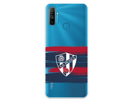 Funda para Realme C3 del Huesca Rayas Transparente - Licencia Oficial SD Huesca