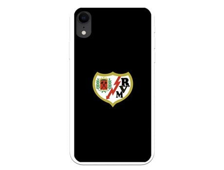 Funda para iPhone XR del Rayo Vallecano Escudo Fondo Negro - Licencia Oficial Rayo Vallecano