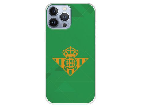 Funda para iPhone 13 Pro Max del Betis Escudo Amarillo - Licencia Oficial Real Betis Balompié