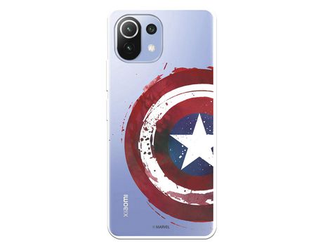 Funda para Xiaomi Mi 11 Lite Oficial de Marvel Capitan América Escudo Transparente - Marvel