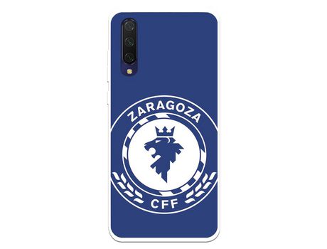 Funda para Xiaomi Mi 9 lite del Zaragoza CF Femenino Escudo Grande Fondo Azul - Licencia Oficial Zaragoza CF Femenino