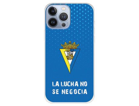 Funda para iPhone 13 Pro Max del Cádiz La Lucha No Se Negocia - Licencia Oficial Cádiz CF