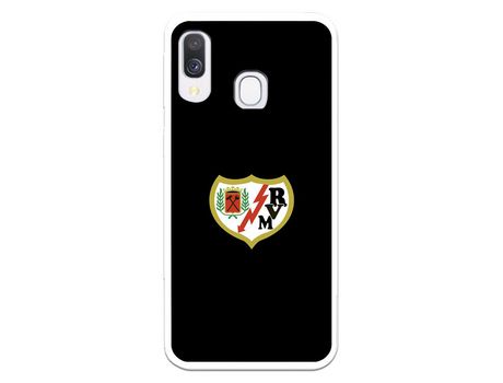 Funda para Samsung Galaxy A40 del Rayo Vallecano Escudo Fondo Negro - Licencia Oficial Rayo Vallecano