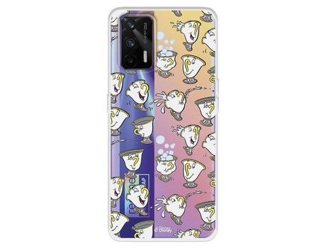 Funda para Realme GT Oficial de Disney Chip Potts Siluetas - La Bella y la Bestia