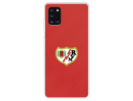 Funda para Samsung Galaxy A31 del Rayo Vallecano Escudo Fondo Rojo - Licencia Oficial Rayo Vallecano