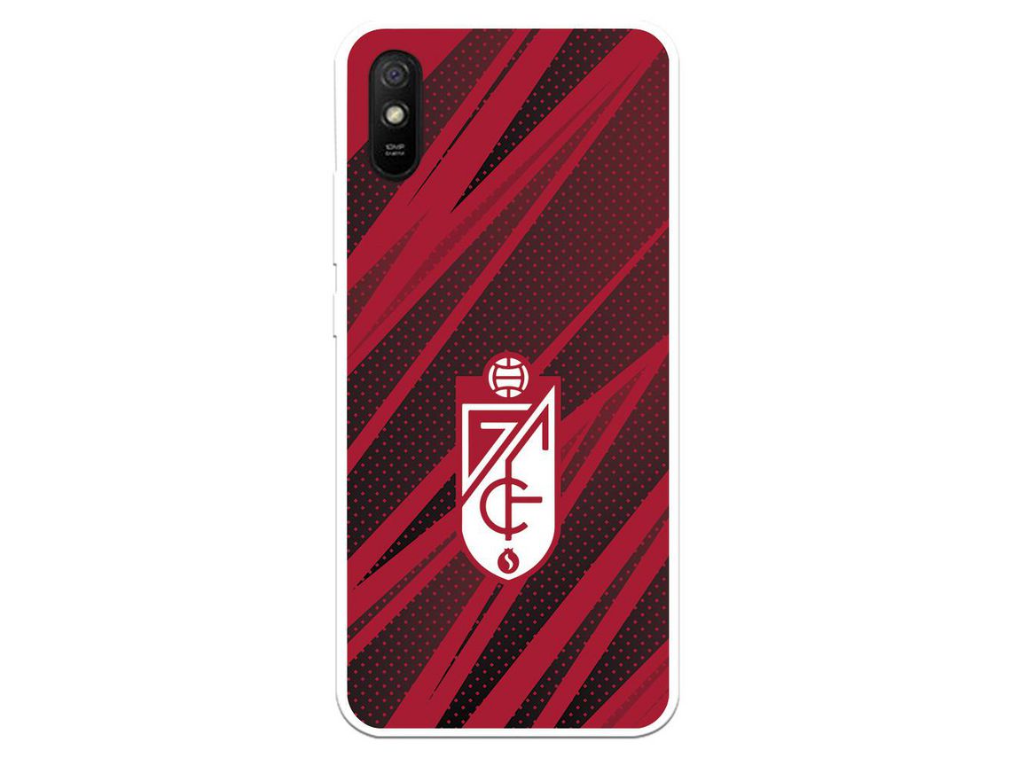 Funda para Xiaomi Redmi 9AT Oficial del Granada CF Escudo -Rojas y Negras -  Licencia Oficial del Granada CF