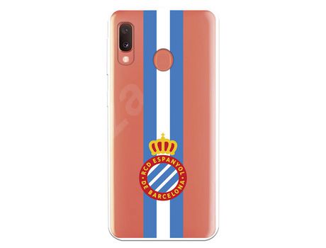 Funda para Samsung Galaxy A20e del RCD Espanyol Escudo Albiceleste Escudo Albiceleste - Licencia Oficial RCD Espanyol