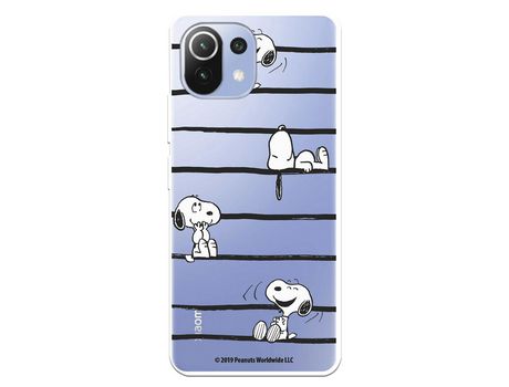 Funda para Xiaomi Mi 11 Lite Oficial de Peanuts Snoopy rayas - Snoopy