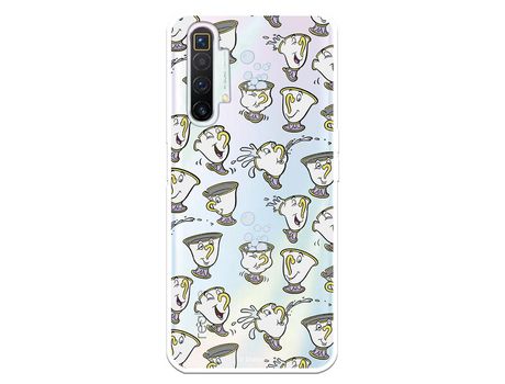Funda para Realme X2 Oficial de Disney Chip Potts Siluetas - La Bella y la Bestia