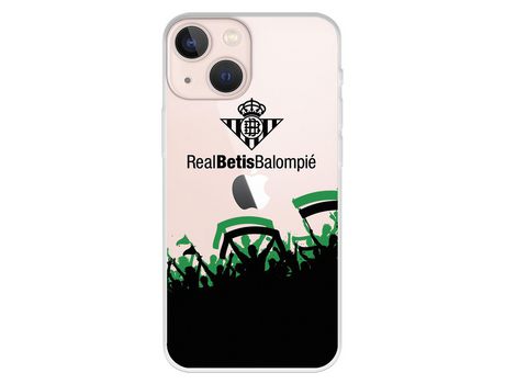 Funda para iPhone 13 Mini del Betis Fondo Hinchada Negro - Licencia Oficial Real Betis Balompié