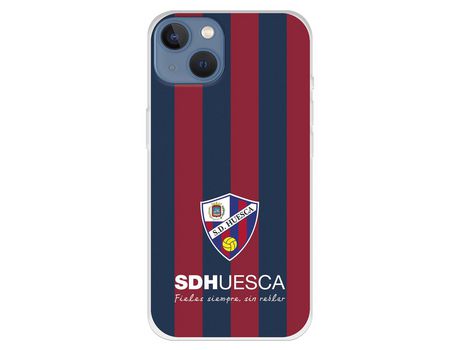 Funda para iPhone 13 del Huesca Bandas Rojas y Azules - Licencia Oficial SD Huesca
