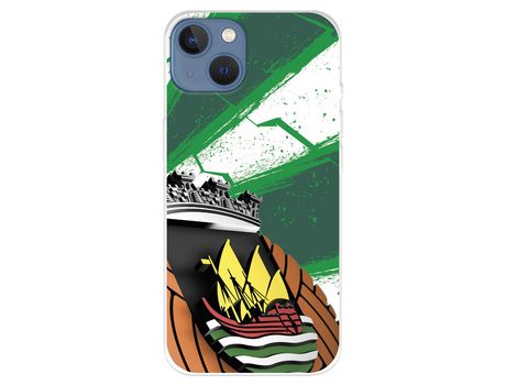 Funda para iPhone 14 Plus del Rio Ave FC Escudo Fondo Verde y Blanco - Licencia Oficial Rio Ave FC