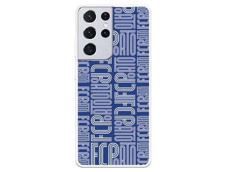 Funda para Samsung Galaxy S21 Ultra del Futebol Club Oporto Nombre Fondo Azul - Licencia Oficial Futebol Club Oporto