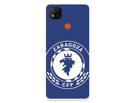 Funda para Xiaomi Redmi 9C del Zaragoza CF Femenino Escudo Grande Fondo Azul - Licencia Oficial Zaragoza CF Femenino