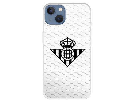Funda para iPhone 13 del Betis Escudo Negro Fondo Red - Licencia Oficial Real Betis Balompié
