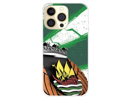 Funda para iPhone 14 Pro del Rio Ave FC Escudo Fondo Verde y Blanco - Licencia Oficial Rio Ave FC