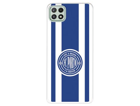 Funda para Samsung Galaxy A22 5G del Futebol Club Oporto Escudo Escudo y Rayas - Licencia Oficial Futebol Club Oporto