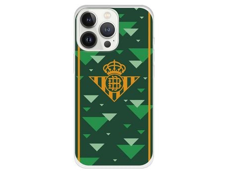 Funda para iPhone 13 Pro del Betis Escudo Amarillo Fondo Verde - Licencia Oficial Real Betis Balompié
