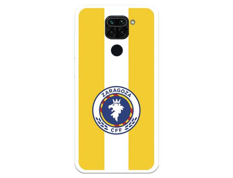 Funda para Xiaomi Redmi Note 9 del Zaragoza CF Femenino Escudo Fondo Amarillo - Licencia Oficial Zaragoza CF Femenino