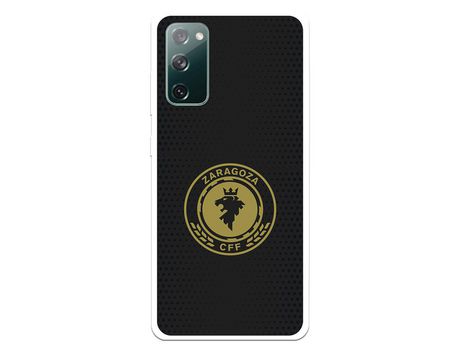 Funda para Samsung Galaxy S20 FE del Zaragoza CF Femenino Escudo Fondo Negro - Licencia Oficial Zaragoza CF Femenino