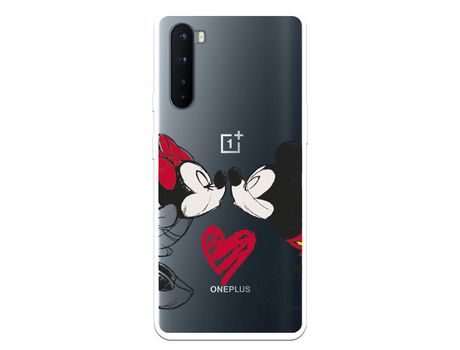 Funda para OnePlus Nord Oficial de Disney Mickey y Minnie Beso - Clássicos Disney