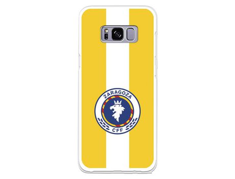Funda para Samsung Galaxy S8 del Zaragoza CF Femenino Escudo Fondo Amarillo - Licencia Oficial Zaragoza CF Femenino