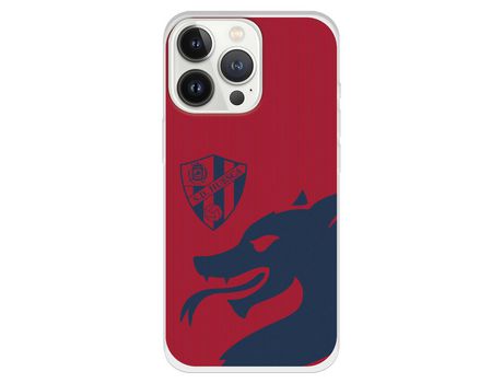 Funda para iPhone 13 Pro del Huesca Dragon Azul y Rojo - Licencia Oficial SD Huesca