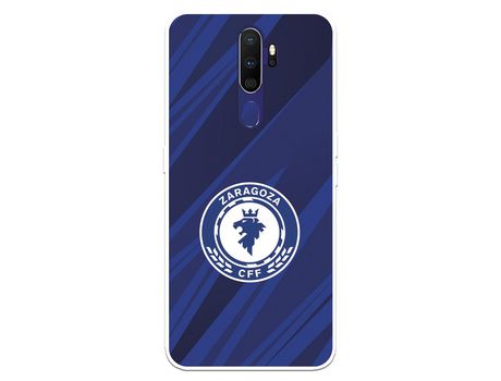 Funda para Oppo A9 2020 del Zaragoza CF Femenino Escudo Fondo Azul-Negro - Licencia Oficial Zaragoza CF Femenino