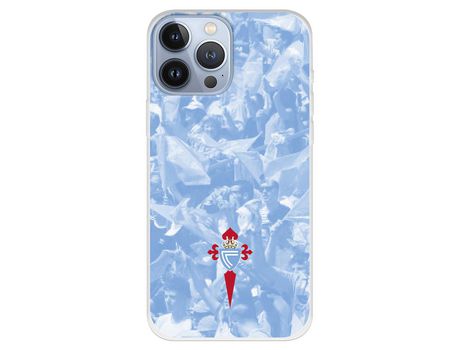 Funda para iPhone 13 Pro Max del Celta Escudo Fondo Hinchada - Licencia Oficial RC Celta