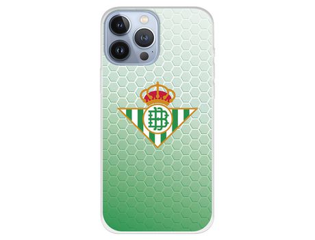 Funda para iPhone 13 Pro Max del Betis Escudo Fondo Degradado - Licencia Oficial Real Betis Balompié