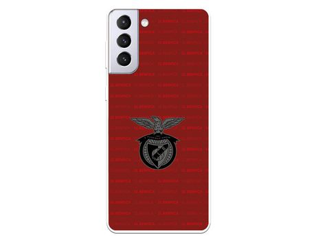 Funda para Samsung Galaxy S21 Plus del Escudo Fondo Granate - Licencia Oficial Benfica