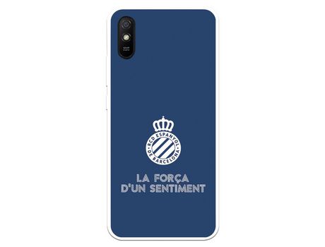 Funda para Xiaomi Redmi 9A del RCD Espanyol Escudo Fondo Azul Escudo Fondo Azul - Licencia Oficial RCD Espanyol