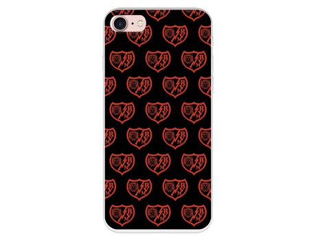 Funda para iPhone 7 del Rayo Vallecano Escudo Patron Fondo Negro - Licencia Oficial Rayo Vallecano