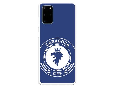 Funda para Samsung Galaxy S20 Plus del Zaragoza CF Femenino Escudo Grande Fondo Azul - Licencia Oficial Zaragoza CF Femenino