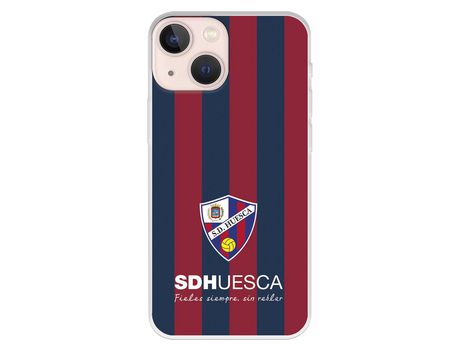 Funda para iPhone 13 Mini del Huesca Bandas Rojas y Azules - Licencia Oficial SD Huesca