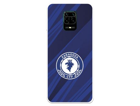 Funda para Xiaomi Redmi Note 9S del Zaragoza CF Femenino Escudo Fondo Azul-Negro - Licencia Oficial Zaragoza CF Femenino