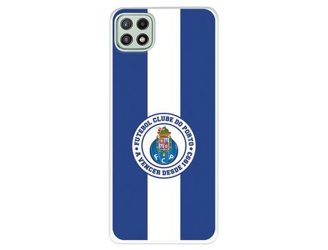 Funda para Samsung Galaxy A22 5G del Futebol Club Oporto Escudo Rayas Azul y blanco - Licencia Oficial Futebol Club Oporto