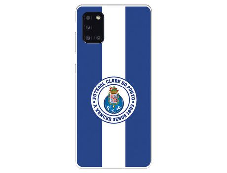 Funda para Samsung Galaxy A31 del Futebol Club Oporto Escudo Rayas Azul y blanco - Licencia Oficial Futebol Club Oporto