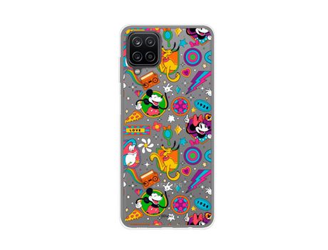 Funda para Samsung Galaxy A12 Oficial de Disney Mickey y Minnie Patron Retro Premium - Clássicos Disney