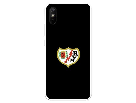 Funda para Xiaomi Redmi 9A del Rayo Vallecano Escudo Fondo Negro - Licencia Oficial Rayo Vallecano