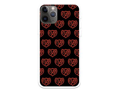Funda para iPhone 11 Pro del Rayo Vallecano Escudo Patron Fondo Negro - Licencia Oficial Rayo Vallecano