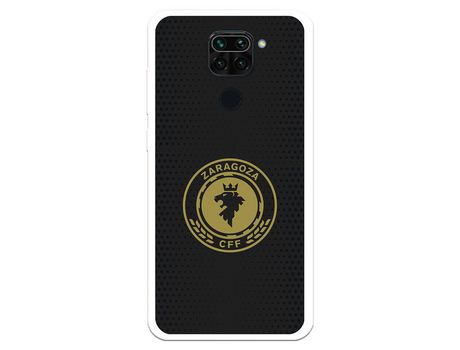 Funda para Xiaomi Redmi Note 9 del Zaragoza CF Femenino Escudo Fondo Negro - Licencia Oficial Zaragoza CF Femenino