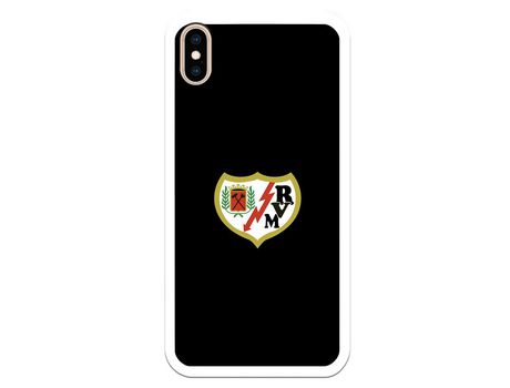 Funda para iPhone XS Max del Rayo Vallecano Escudo Fondo Negro - Licencia Oficial Rayo Vallecano