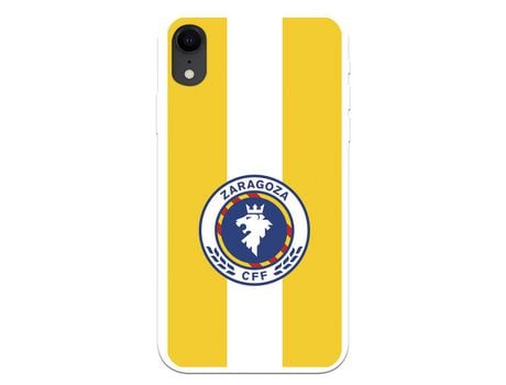 Funda para iPhone XR del Zaragoza CF Femenino Escudo Fondo Amarillo - Licencia Oficial Zaragoza CF Femenino