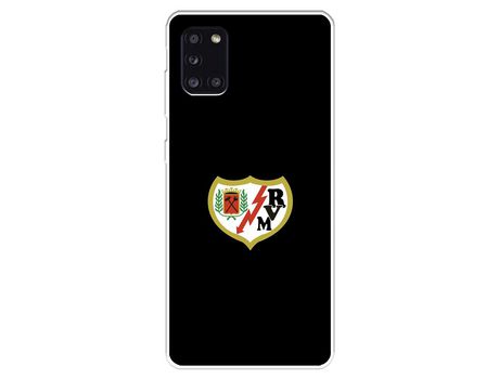 Funda para Samsung Galaxy A31 del Rayo Vallecano Escudo Fondo Negro - Licencia Oficial Rayo Vallecano