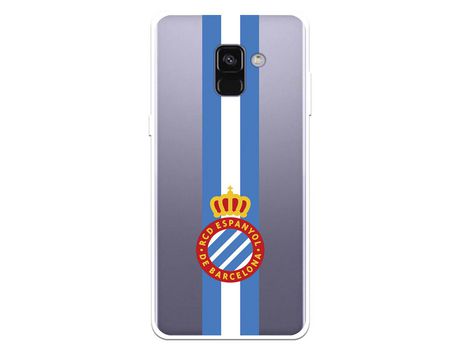 Funda para Samsung Galaxy A8 2018 del RCD Espanyol Escudo Albiceleste Escudo Albiceleste - Licencia Oficial RCD Espanyol