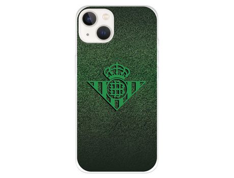 Funda para iPhone 14 del Real Betis Balompié Escudo Verde Fondo trama - Licencia Oficial Real Betis Balompié
