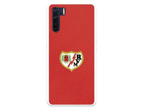 Funda para Oppo A91 del Rayo Vallecano Escudo Fondo Rojo - Licencia Oficial Rayo Vallecano