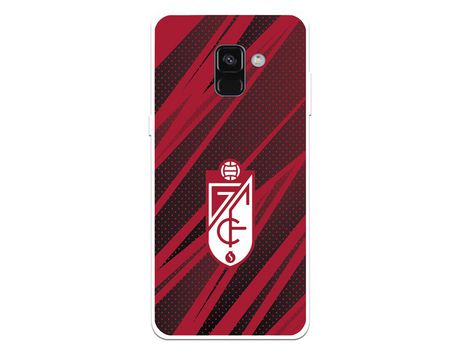 Funda para Samsung Galaxy A5 2018 Oficial del Granada CF Escudo -Rojas y Negras - Licencia Oficial del Granada CF