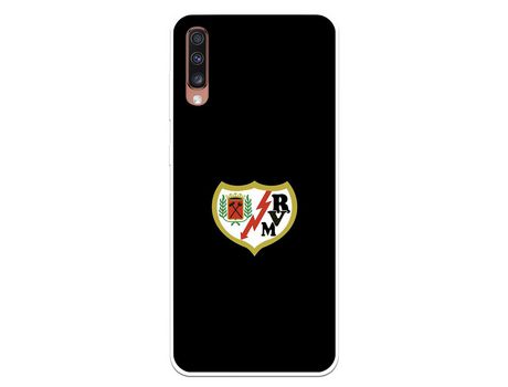Funda para Samsung Galaxy A70 del Rayo Vallecano Escudo Fondo Negro - Licencia Oficial Rayo Vallecano